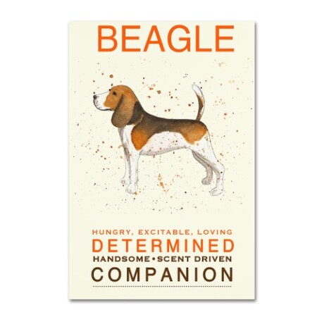 Trademark Fine Art Michelle Campbell 'Beagle Print' Canvas Art, 22x32 ALI10848-C2232GG